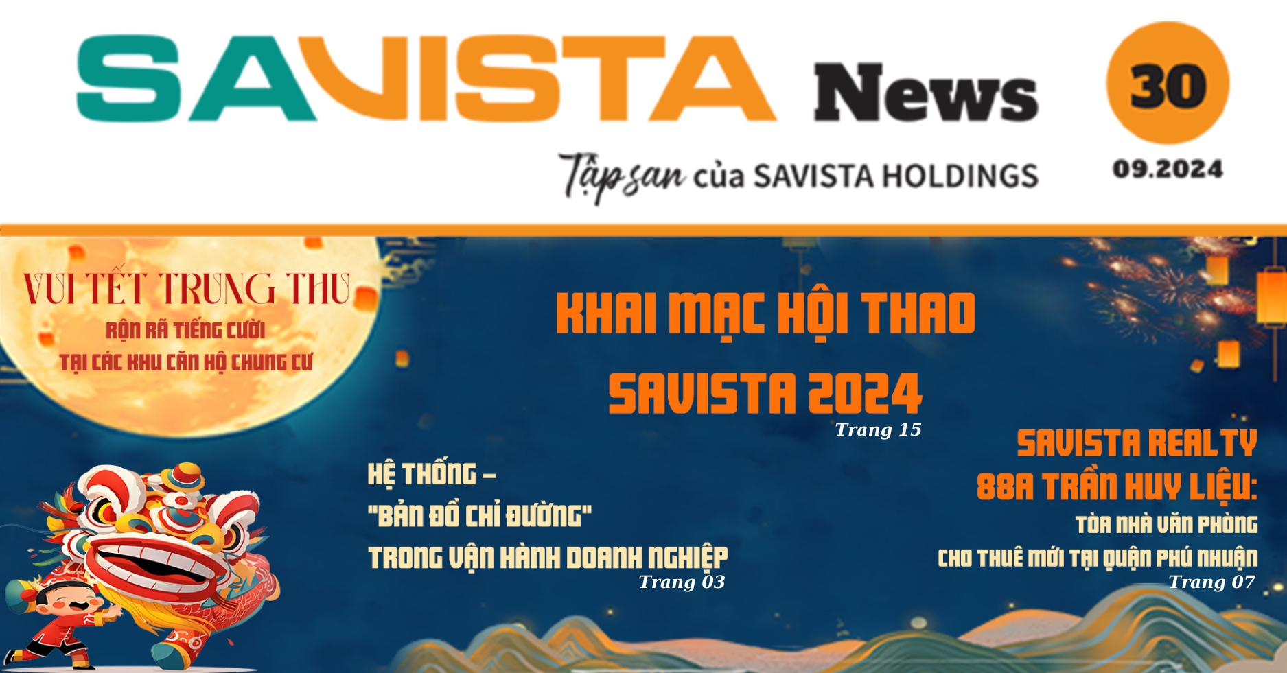 TẬP SAN SAVISTA NEWS SỐ 30 – THÁNG 9/2024